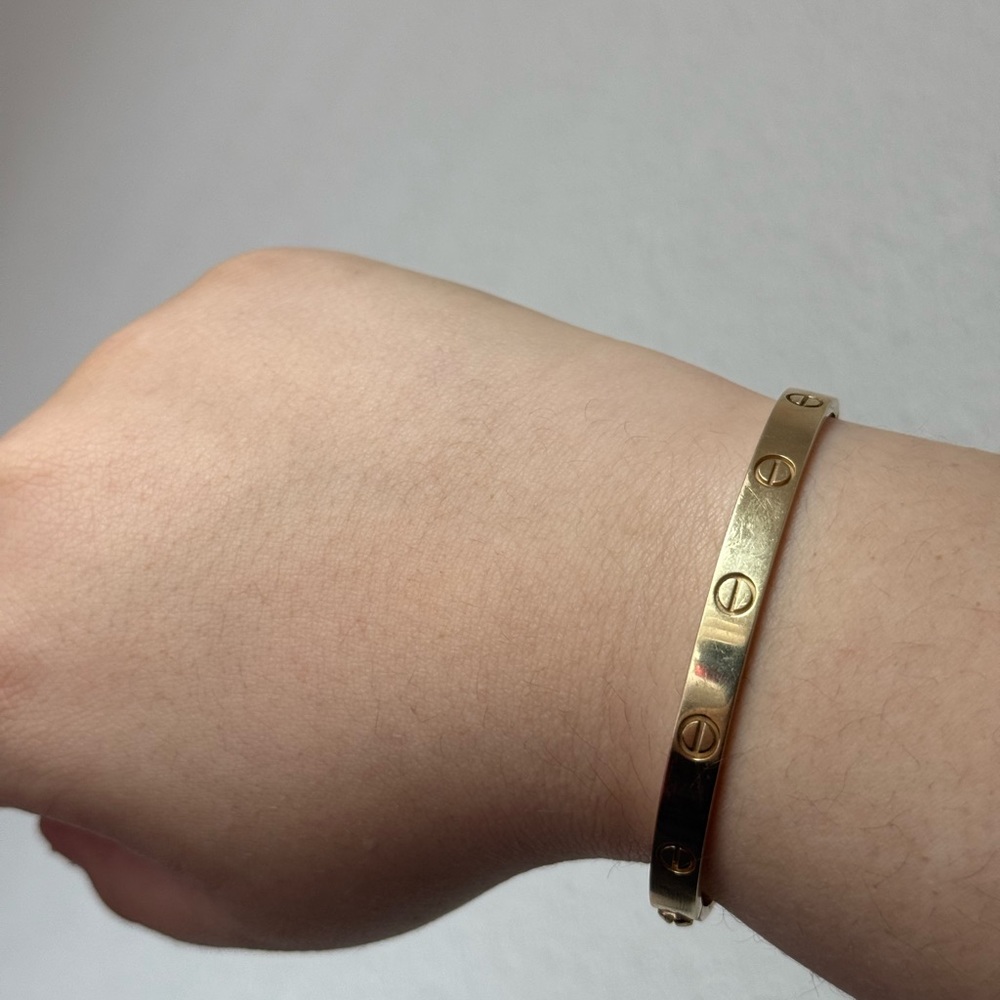 Cartier Style Love Bracelet 
14k Yellow Gold
30 grams